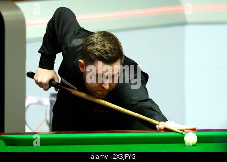 Jak Jones on day eight of the 2024 Cazoo World Snooker Championship at the Crucible Theatre, Sheffield. Picture date: Saturday April 27, 2024. Stock Photo