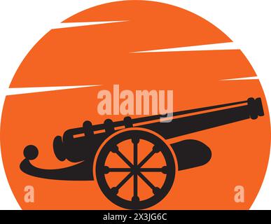 cannon logo vector design template illustration Stock Vector
