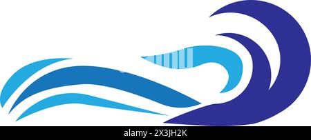Water Wave symbol and icon Logo Template vector Stock Vector