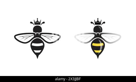 Creative Queen bees collection logo vector symbol illustration Stock Vector