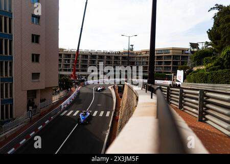 18 DARUVALA Jehan (ind), Maserati MSG Racing, Maserati Tipo Folgore, action during the 2024 Monaco ePrix, 6th meeting of the 2023-24 ABB FIA Formula E World Championship, on the Circuit de Monaco from April 25 to 27, 2024 in Monaco Stock Photo