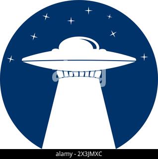 UFO vector logo template illustration design Stock Vector
