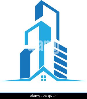 apartment icon logo vector design template Stock Vector