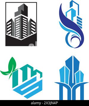 apartment icon logo vector design template Stock Vector