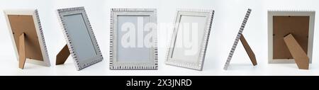 Photo frame different views isolated on white studio background Stock Photo