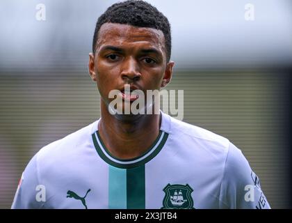 Morgan Whittaker of Plymouth Argyle during the Sky Bet Championship match Millwall vs Plymouth Argyle at The Den, London, United Kingdom, 27th April 2024 (Photo by Stan Kasala/News Images) in, on 4/27/2024. (Photo by Stan Kasala/News Images/Sipa USA) Credit: Sipa USA/Alamy Live News Stock Photo