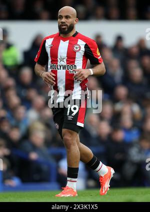 Goodison Park, Liverpool, UK. 27th Apr, 2024. Premier League Football, Everton versus Brentford; Bryan Mbeumo of Brentford Credit: Action Plus Sports/Alamy Live News Stock Photo