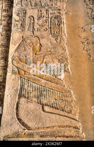 Relief of the Goddess Isis, Tomb of Ramses III, KV #11, Valley of the Kings, UNESCO World Heritage Site, Luxor, Egypt Stock Photo