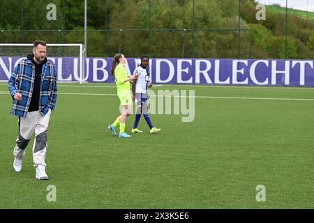 Anderlecht, Belgium. 27th Apr, 2024. Jesper Fredberg pictured after a female soccer game between RSC Anderlecht and Standard Femina de Liege on the 6 th matchday of the play offs in the 2023 - 2024 season of the Belgian Lotto Womens Super League, on Saturday 27 April 2024 in Anderlecht, Belgium . Credit: sportpix/Alamy Live News Stock Photo