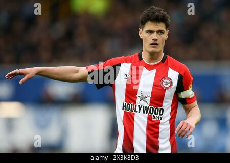 Liverpool, UK. 27th Apr, 2024. Christian Norgaard of Brentford. Premier League match, Everton v Brentford at Goodison Park in Liverpool on Saturday 27th April 2024. this image may only be used for Editorial purposes. Editorial use only, pic by Chris Stading/Andrew Orchard sports photography/Alamy Live news Credit: Andrew Orchard sports photography/Alamy Live News Stock Photo