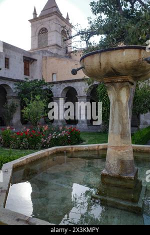 Arequipa, Peru - 4 Dec, 2023: The cloisters of the Monasterio de Santa Teresa Stock Photo