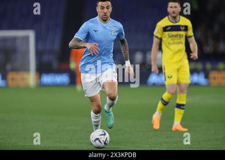 Rome, Italy 27.04.2024:  during Serie A Tim 2023-2024 football match SS LAZIO  vs HELLAS VERONA at Olympic Stadium in Rome. Stock Photo