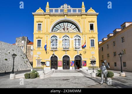 Split, Croatia - Jul 21, 2023: Croatian National Theatre of Split on a sunny day, Dalmatia region of Croatia, Split. Stock Photo