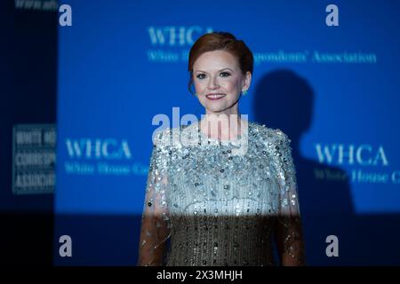NBC News political reporter Kelly O'Donnell poses for photographers as she arrives at the annual