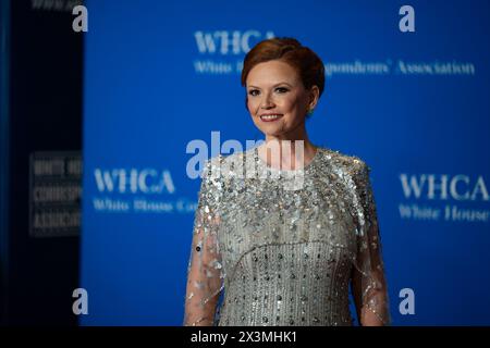 NBC News political reporter Kelly O'Donnell poses for photographers as she arrives at the annual