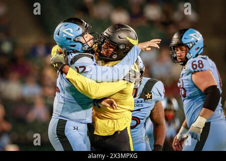 Arlington, Texas, USA. 27th Apr, 2024. Arlington Renegades quarterback ...