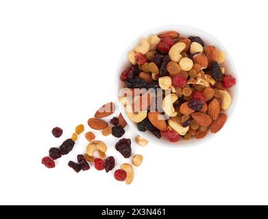 Mix of nuts isolated on white background Stock Photo