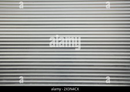 Rolled Steel Shutter Door Texture Background . Horizontal shot Stock Photo