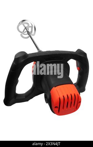 Manual construction mixer isolated on white background Stock Photo - Alamy