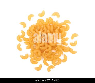 Elbow macaroni isolated on a white background Stock Photo