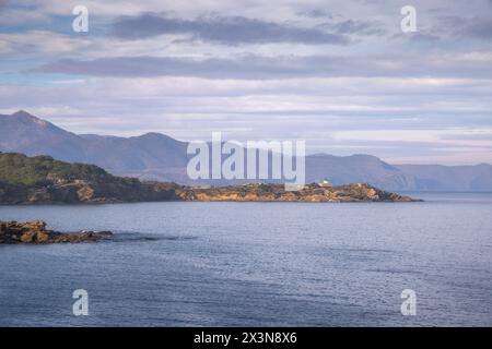 Beautifull Seascape in Costa Brava at dusk, Llanca, Catalonia Stock Photo