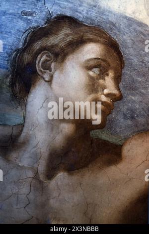 Ceiling fresco, The Creation of Adam, taken in 1992, Sistine Chapel ...