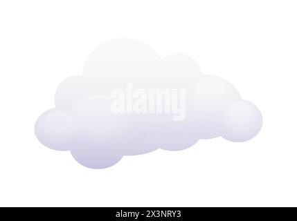 White fluffy clouds in bubble shape, realistic abstract cloudy weather decoration vector illustration Stock Vector