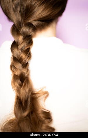 Braid hair style. Health care beautycare concept.  Stock Photo