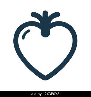 Simple line art heart icon Stock Vector
