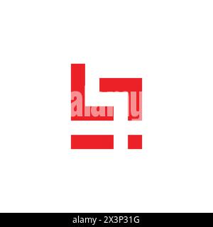 letter ls simple negative space logo vector Stock Vector