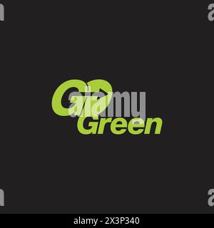 letter go green natural design logo vector Stock Vector