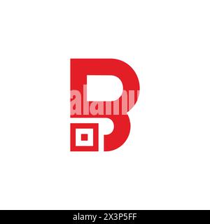 letter br red target design logo vector Stock Vector