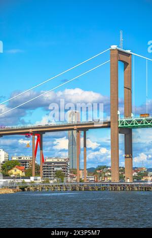 View of Gothenburg coastline and largest Scandinavian skyscraper, Vastra Gotaland County of Sweden Stock Photo