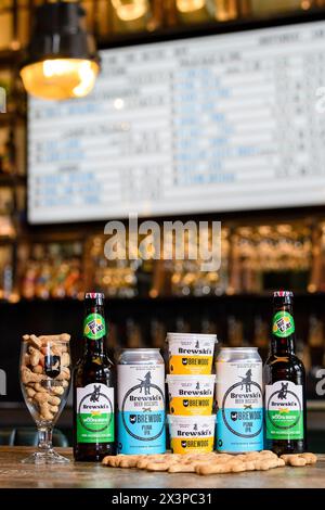 Brewski's Dog Beer Stock Photo