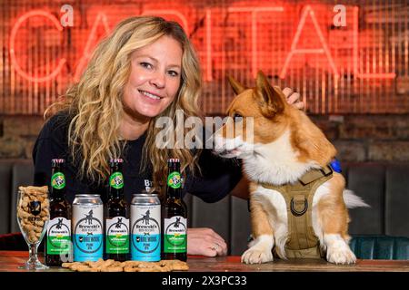 Pictured: Clare Douglas   Brewski's Dog Beer Stock Photo
