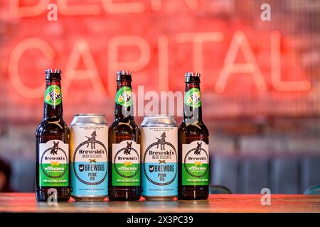 Brewski's Dog Beer Stock Photo