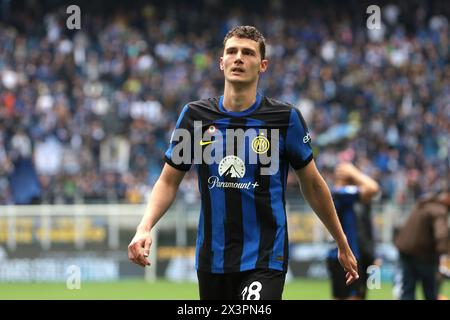 Milan, Italy. 28th Apr, 2024. during the Serie A match at Giuseppe Meazza, Milan. Picture credit should read: Jonathan Moscrop/Sportimage Credit: Sportimage Ltd/Alamy Live News Stock Photo