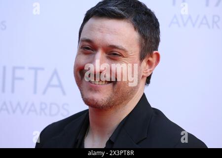 Dublin, Ireland. 20th April 2024.  Diarmuid Noyes arriving on the red carpet at the Irish Film and Television Awards (IFTA), Dublin Royal Convention Centre. Credit: Doreen Kennedy/Alamy Live News. Stock Photo