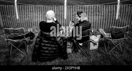 27th April 2024:: Black and white photo essay - Overton Point to Point Racing, South Lanarkshire, Scotland Stock Photo