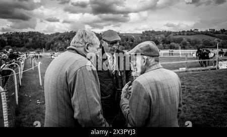 27th April 2024:: Black and white photo essay - Overton Point to Point Racing, South Lanarkshire, Scotland Stock Photo