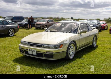 1993 Nissan Silvia, on display at the April Scramble held at the Bicester Heritage Centre on the 21st April 2024. Stock Photo