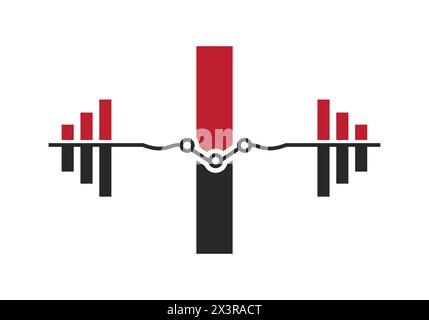 Initial Letter I Fitness Logo Concept With Dumbbell Icon. Gym Symbol Stock Vector