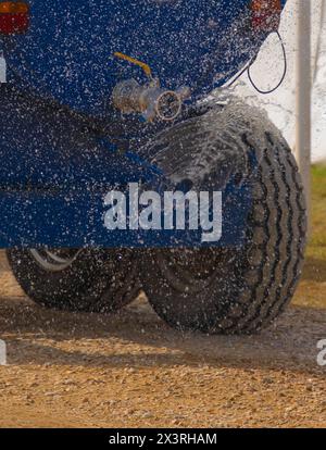 Water tanker spraying dust suppression coal mine central Queensland dsc ...