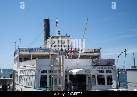 San Diego, CA. April 7, 2024.   The Berkeley is an 1898 steam ferry boat that operated for 60 years on San Francisco Bay Stock Photo