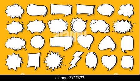 pop art speech bubble blank halftone style, linear design white ...