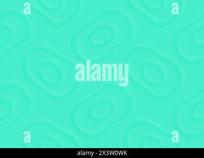 Seamless pattern of abstract geometric aqua colored or cyan shapes with subtle light effect or glow on bright aqua background. Copy space. Stock Photo