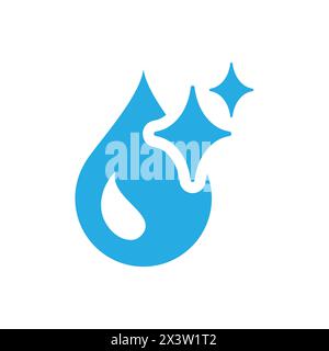 Clean water vector icon. Water drop in blue symbol. Stock Vector