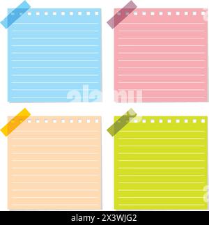 Vector illustration of adhesive note papers Stock Vector