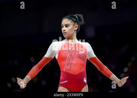 File photo dated 31-07-2022 of Ondine Achampong. British Olympic gymnastics medal hopeful Ondine Achampong looks set to miss this summer's Games after tearing her anterior cruciate ligament. Issue date: Monday April 29, 2024. Stock Photo