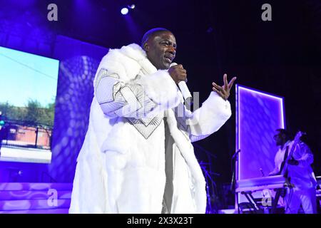 LONDON, ENGLAND - APRIL 28: AKON performing at Eventim Apollo on April 28, 2024 in London, England.CAP/MAR ©MAR/Capital Pictures Credit: Phil Loftus/Alamy Live News Stock Photo